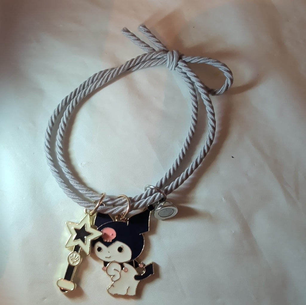 Kuromi My Melody Magnetic Friendship Bracelet Set Enamel Kawaii Y2K  OS