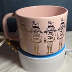 Holly & Joy Nutcracker Pink Ceramic Mug Holiday NWT