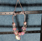 Hello Kitty Charm Bracelet Pink Rhinestone Y2K Kawaii