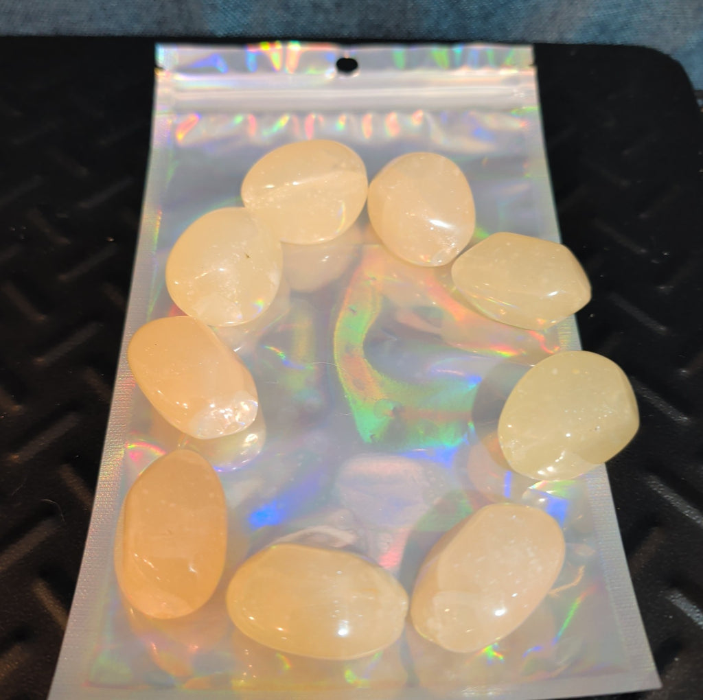 Drilled Stone Beads Peach Natural Tumbled Boho Craft