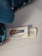 Shimmeez Arlo Narwhal Plush 11" | Reversible Sequin Blue to Purple | Sensory