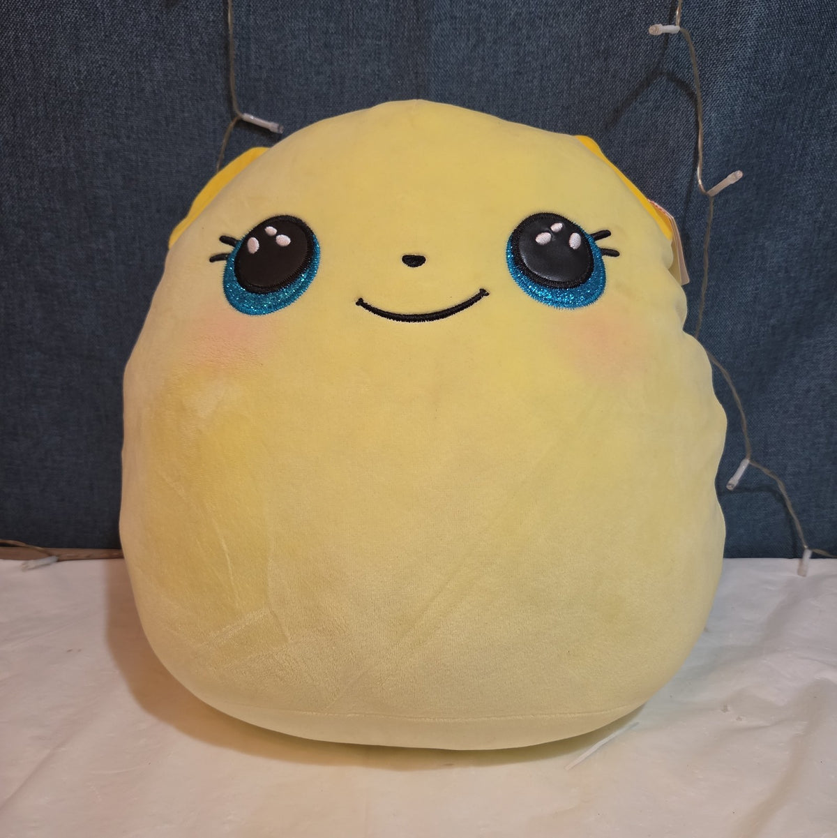 TY Squish-a-Boos Buttercup 10in Yellow Bear Plush Pillow 2021 NWT