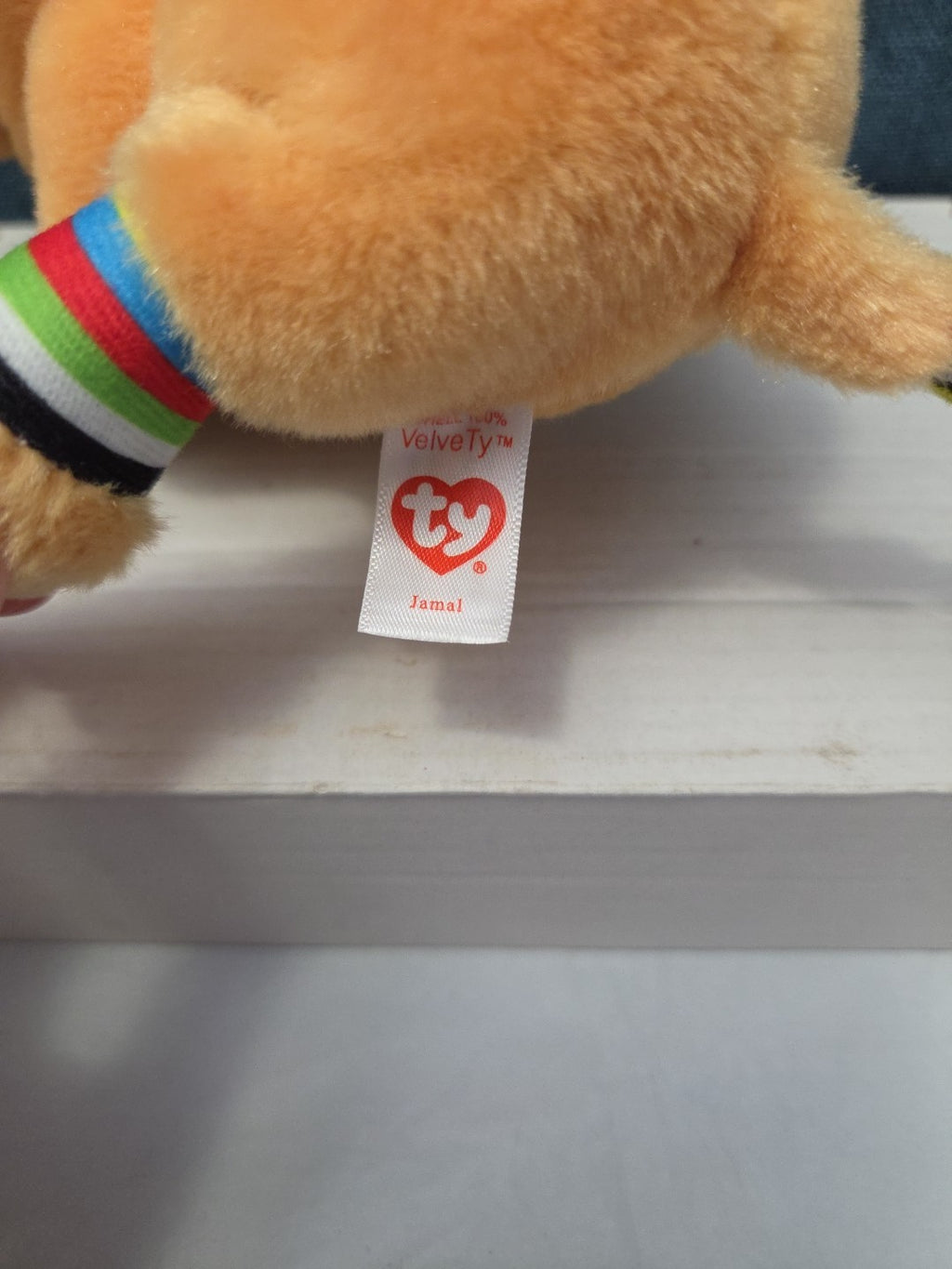 Ty Beanie Boos Jamal Camel 6" Plush Gold Glitter Eyes Retired 2014 MWMT 36155