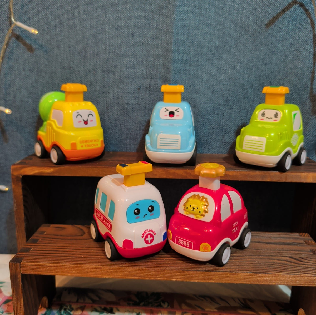 5Pc Pull Back Toy Car Set Toddler Kawaii Push Play