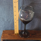 Greenbrier Set 4 Smokey Grey Gray Wine Glasses 12oz