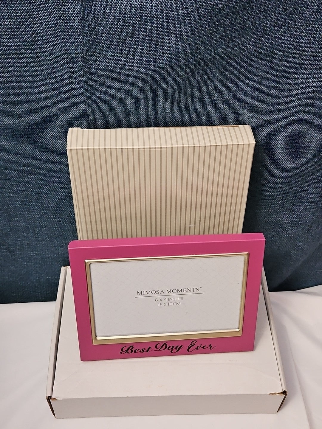 NEW Mimosa Moments Best Day Ever Picture Frame 4x6 | Pink & Gold Wedding Gift