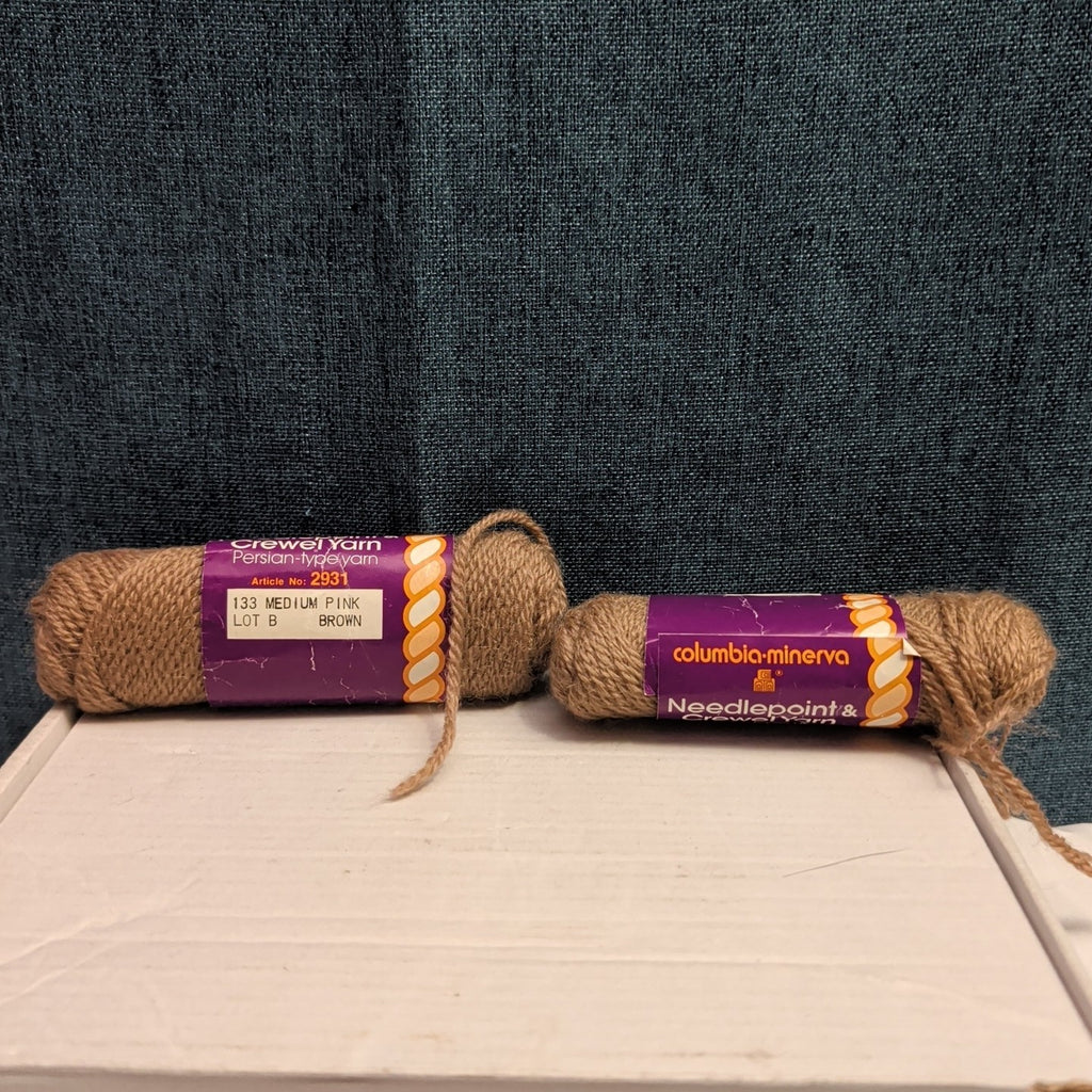 Vintage Columbia Minerva Persian Wool Yarn 7 Skeins 100% Virgin Wool Needlepoint