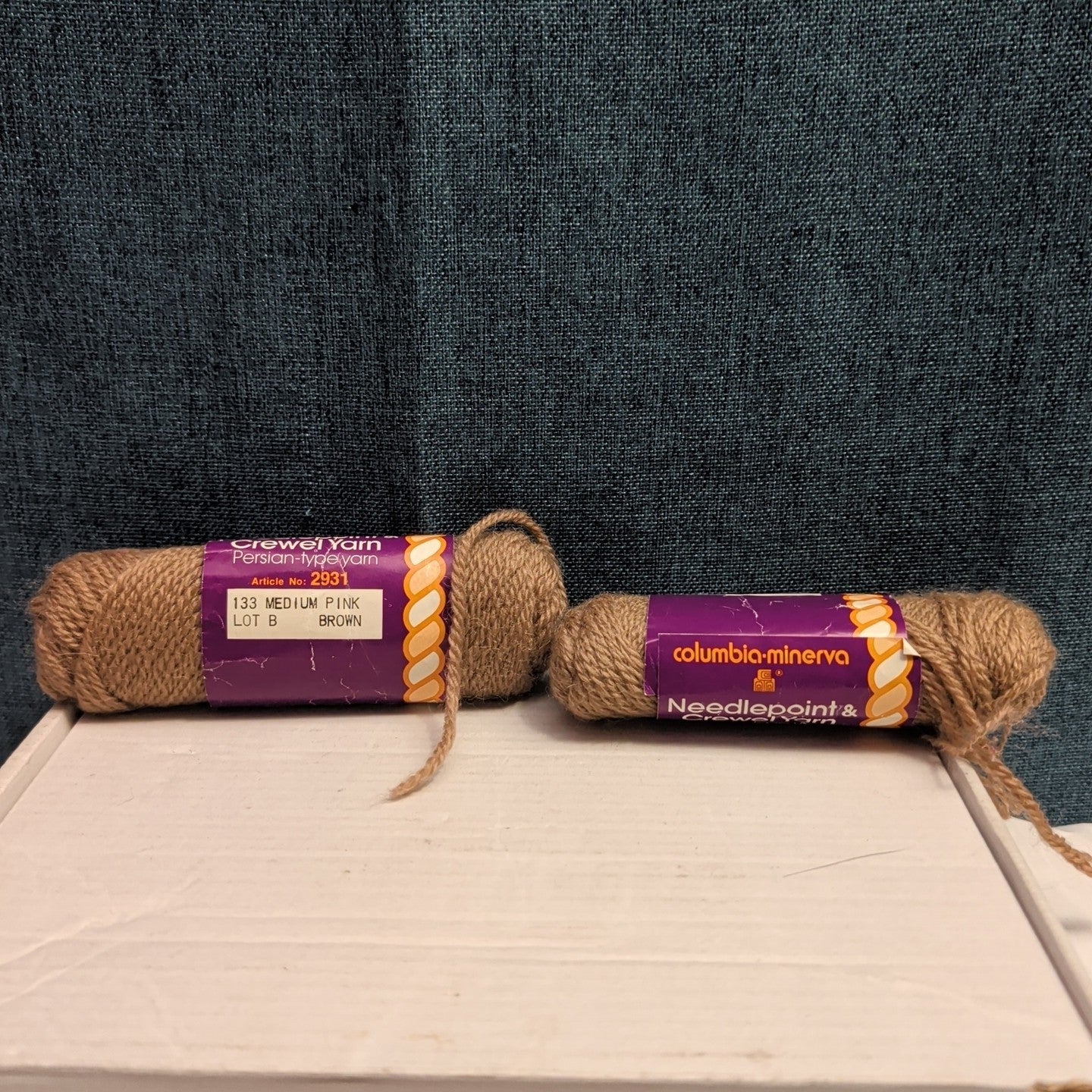 Vintage Columbia Minerva Persian Wool Yarn 7 Skeins 100% Virgin Wool Needlepoint