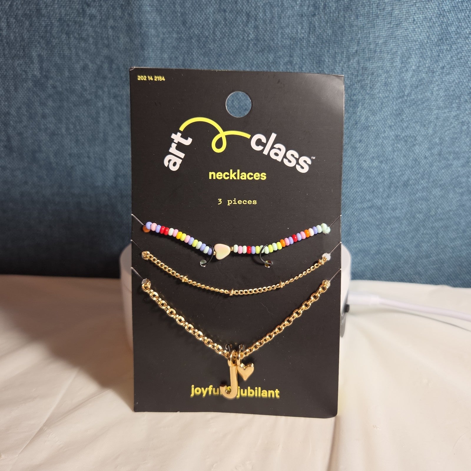 Target Art Class Initial J Necklace Set 3Pk Gold Tone Beaded