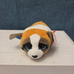 Ty Teenie Tys Gypsy St Bernard Dog Stackable Plush Blue Glitter Eyes MWMT 42205