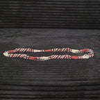 Multi-Strand Seed Bead Twisted Necklace Red Black Boho EUC