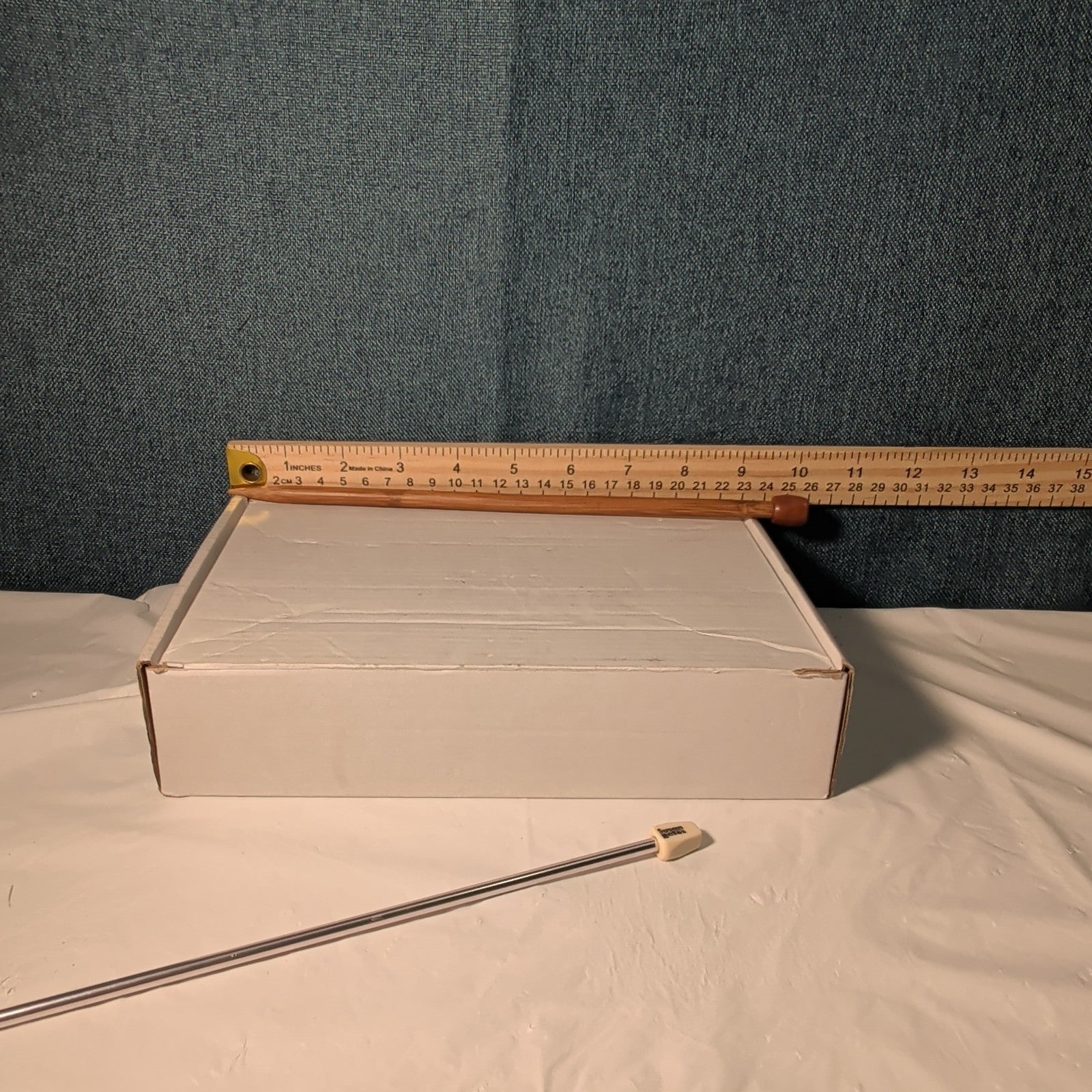 Boye Size 5 Aluminum Knitting Needle 14 Inch Single Point Teal Blue 6328 Vintage