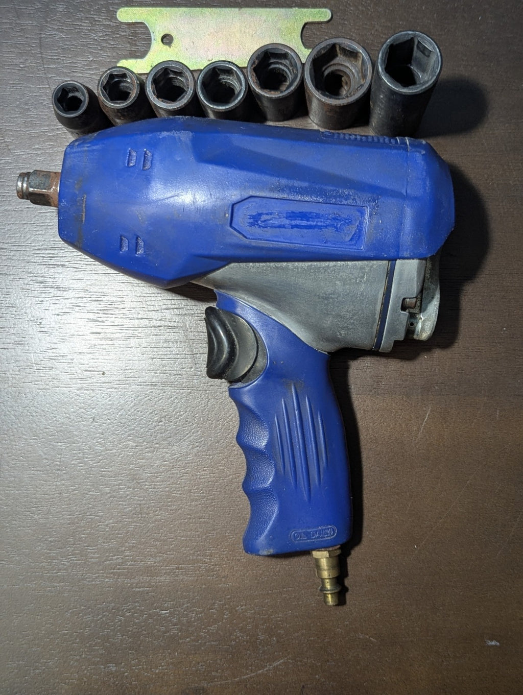 Kobalt 1/2" Air Impact Wrench + 7 Socket Set | Pneumatic Twin Hammer Tool LGA-15