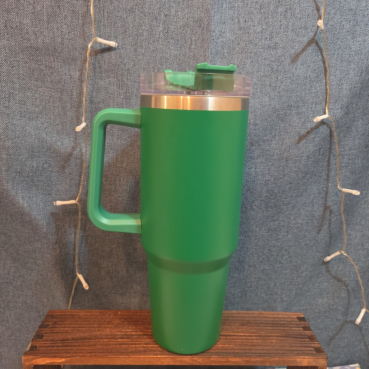 Holly Dolly Christmas 40oz Tumbler Green Stainless Travel Mug