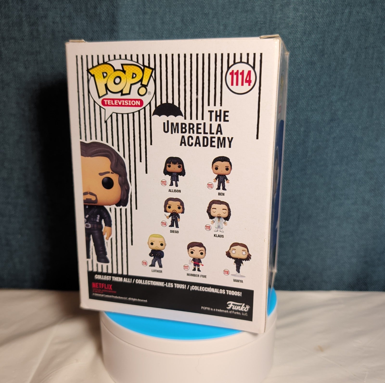 Funko Pop Television Umbrella Academy Diego 1114 Vinyl Figure in Box w Protector