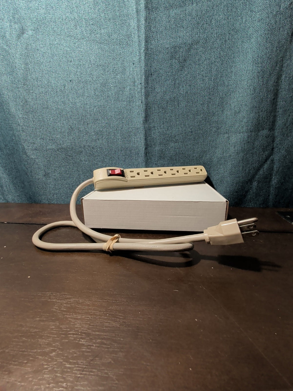 6-Outlet Power Strip Surge Protector 4 Ft Cord 15A Circuit Breaker Switch White