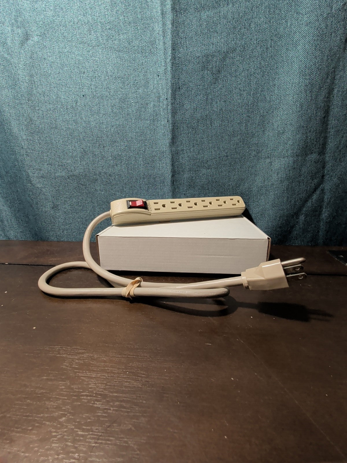 6-Outlet Power Strip Surge Protector 4 Ft Cord 15A Circuit Breaker Switch White