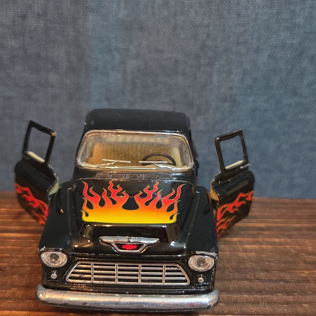 1955 Chevy Stepside Pickup Truck Diecast 1:24 Flames Hot Rod