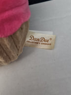 Dan Dee Cupcake Plush Keychain | Pink Happy Face Bag Clip | Kawaii Food Stuffed