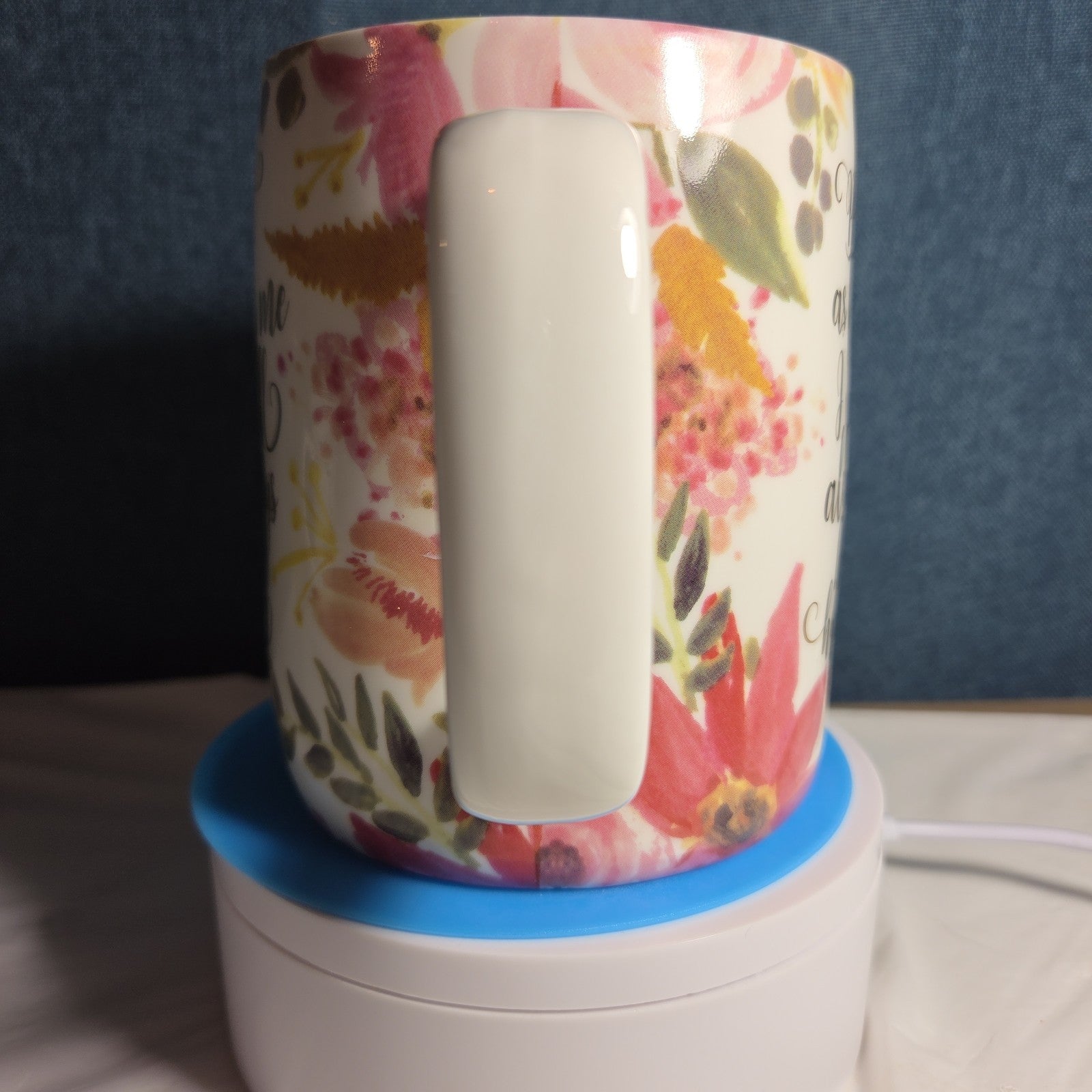 Mary Square Hope Mug Floral Ceramic Cup