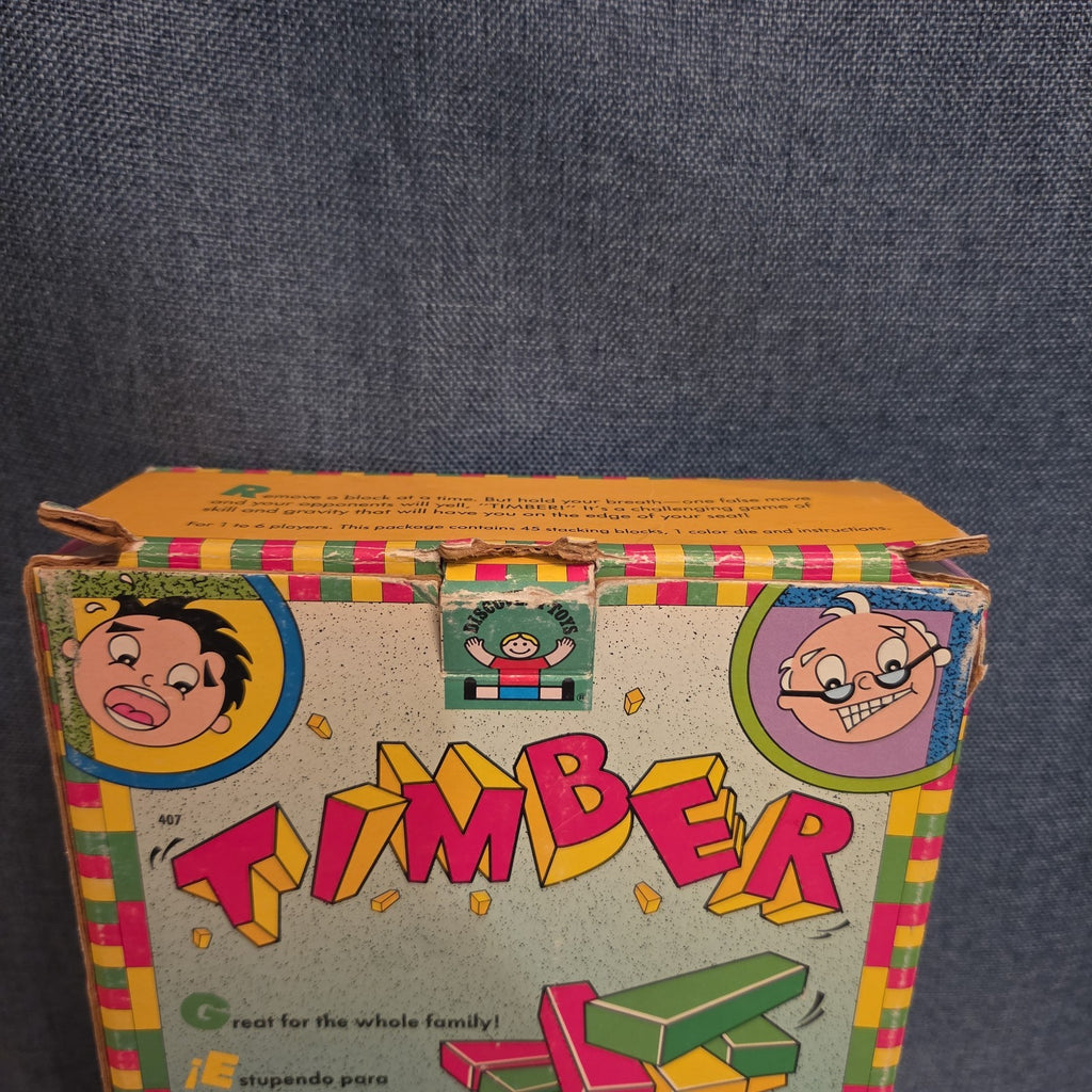 Vintage Discovery Toys Timber Wooden Block Stacking Game