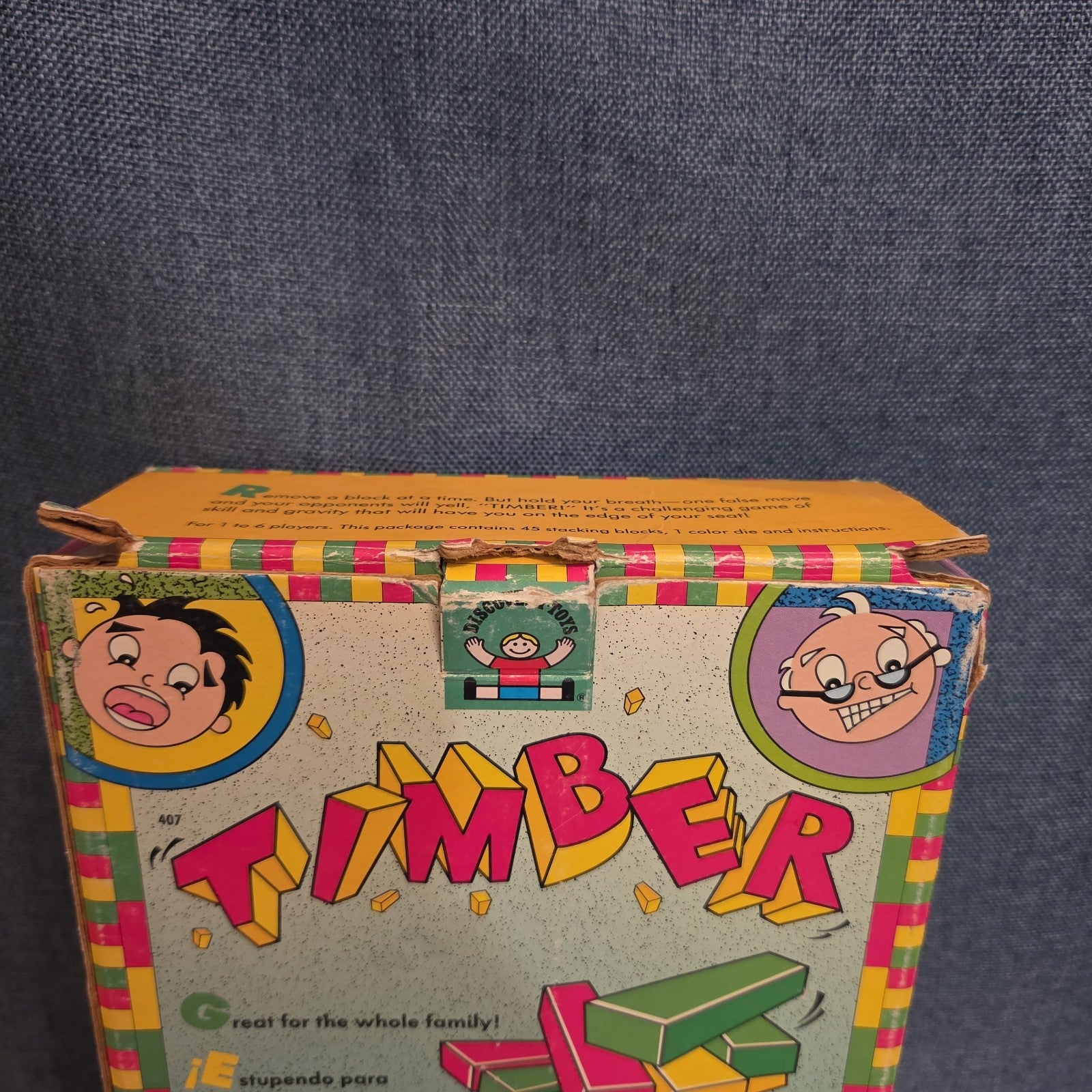 Vintage Discovery Toys Timber Wooden Block Stacking Game