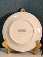 Home Essentials China Salad Plate White with Gold Rim Elegant Replacement