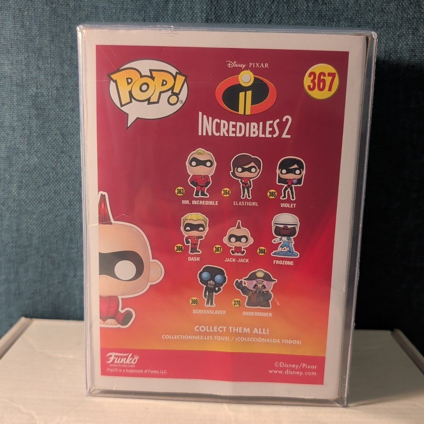 Funko Pop Jack-Jack Incredibles 2 #367 Disney Pixar Figure in Box With Protector