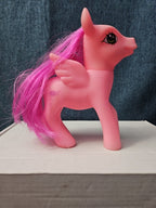 Pink Pegasus Pony Toy | 4.5"  MLP Style "Fakie" Figure | Magenta Hair