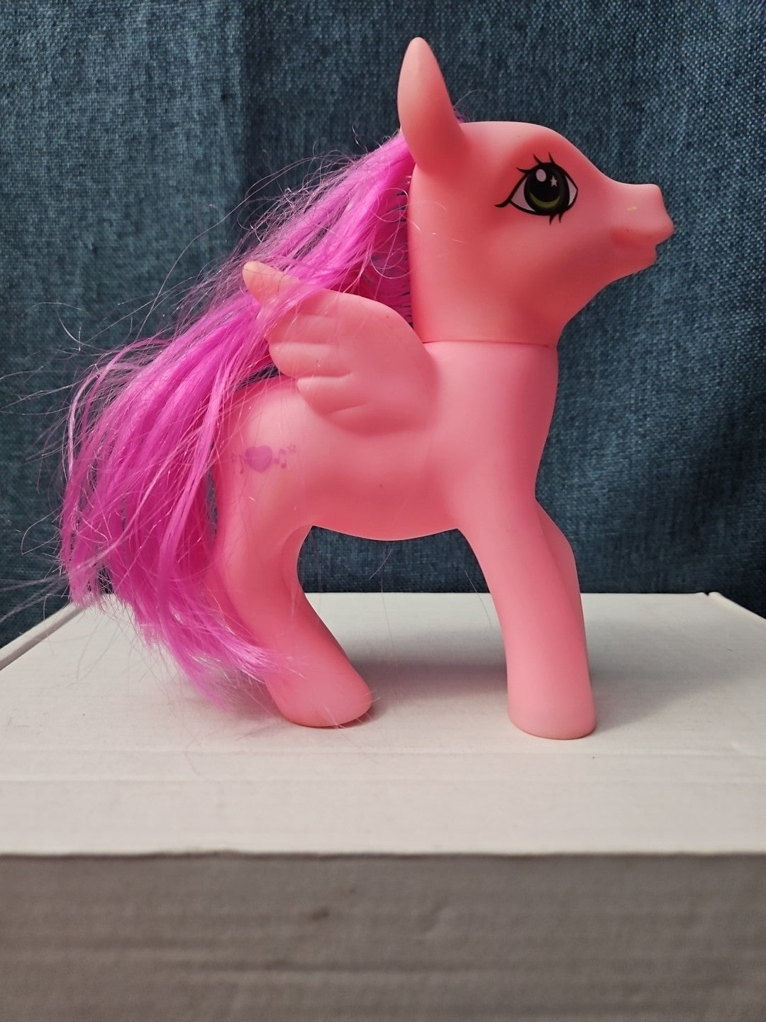 Pink Pegasus Pony Toy | 4.5"  MLP Style "Fakie" Figure | Magenta Hair