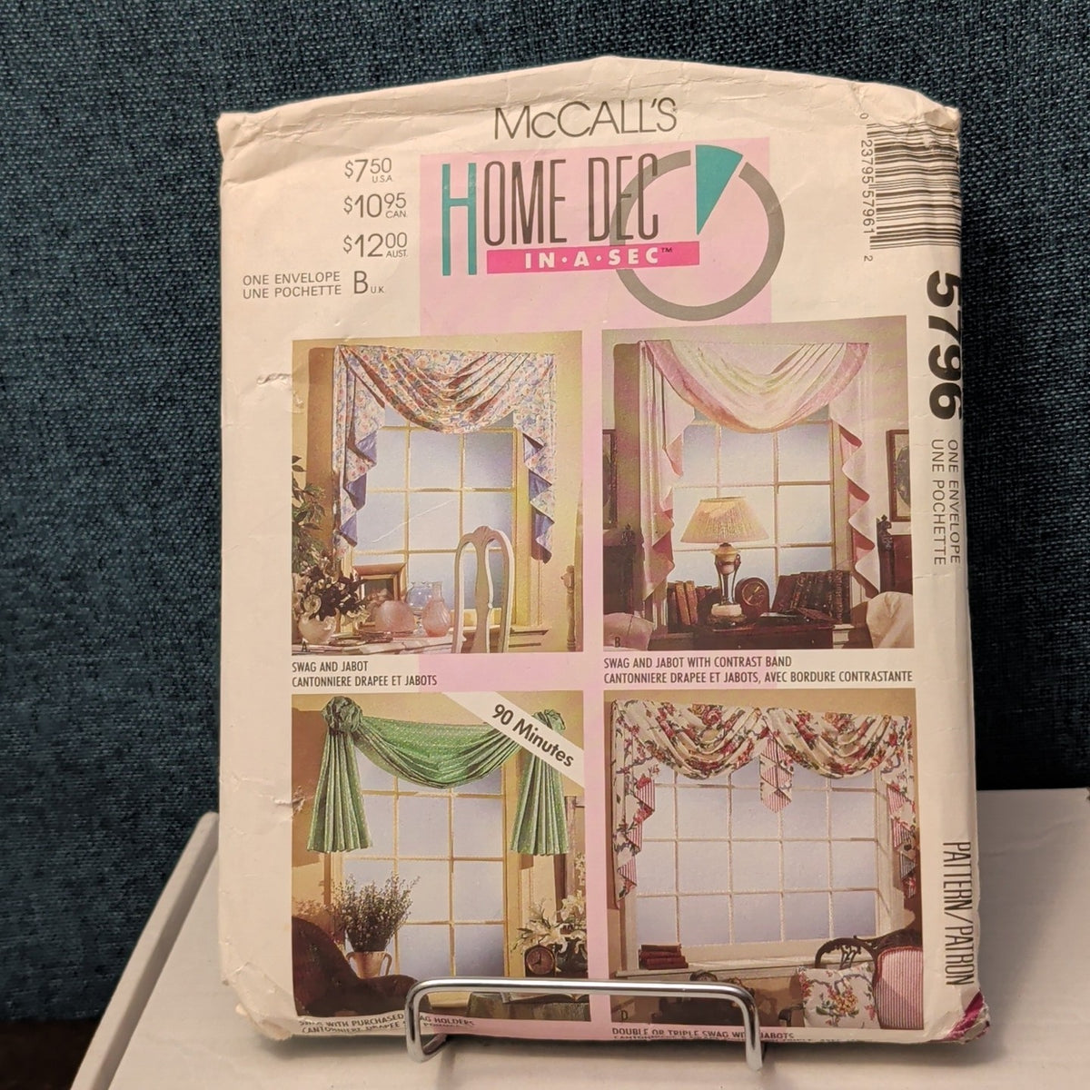Vintage McCALL'S 5796 Sewing Pattern | Window Swags & Jabots | Curtains 1992 OOP