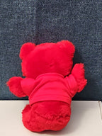 Vintage 1986 Crayola Teddy Bear Plush | Red Crayon Shirt | 7" Stuffed Animal |