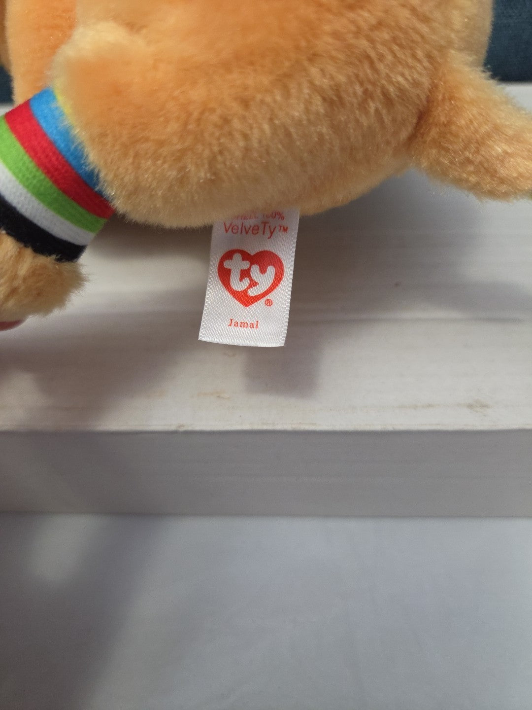 Ty Beanie Boos Jamal Camel 6" Plush Gold Glitter Eyes Retired 2014 MWMT 36155