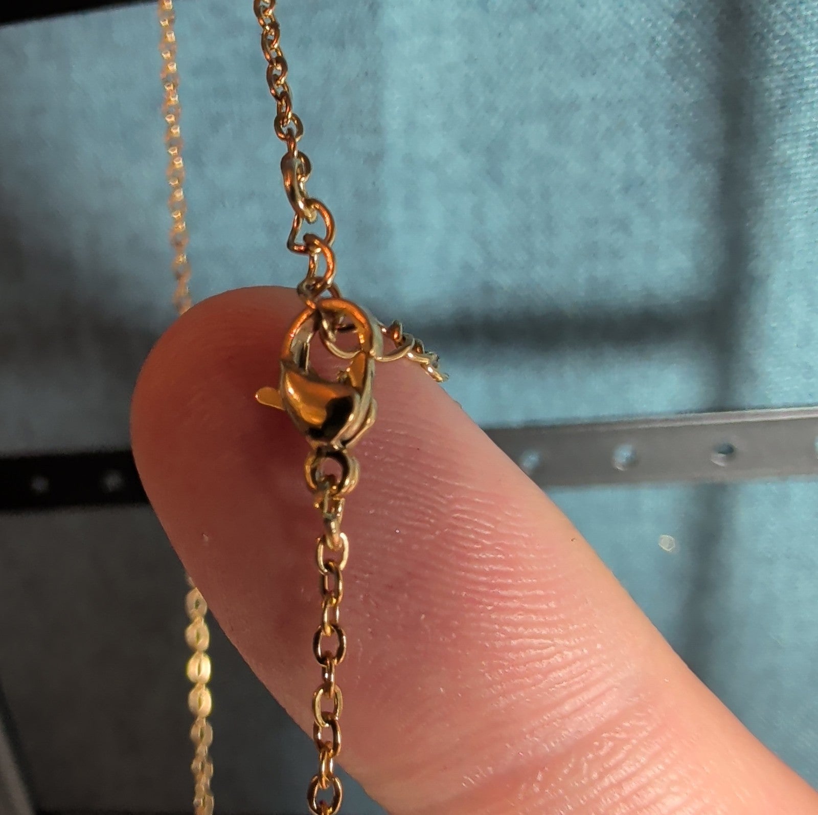 Tiny Cross Necklace 9mm Gold Tone Dainty Minimalist