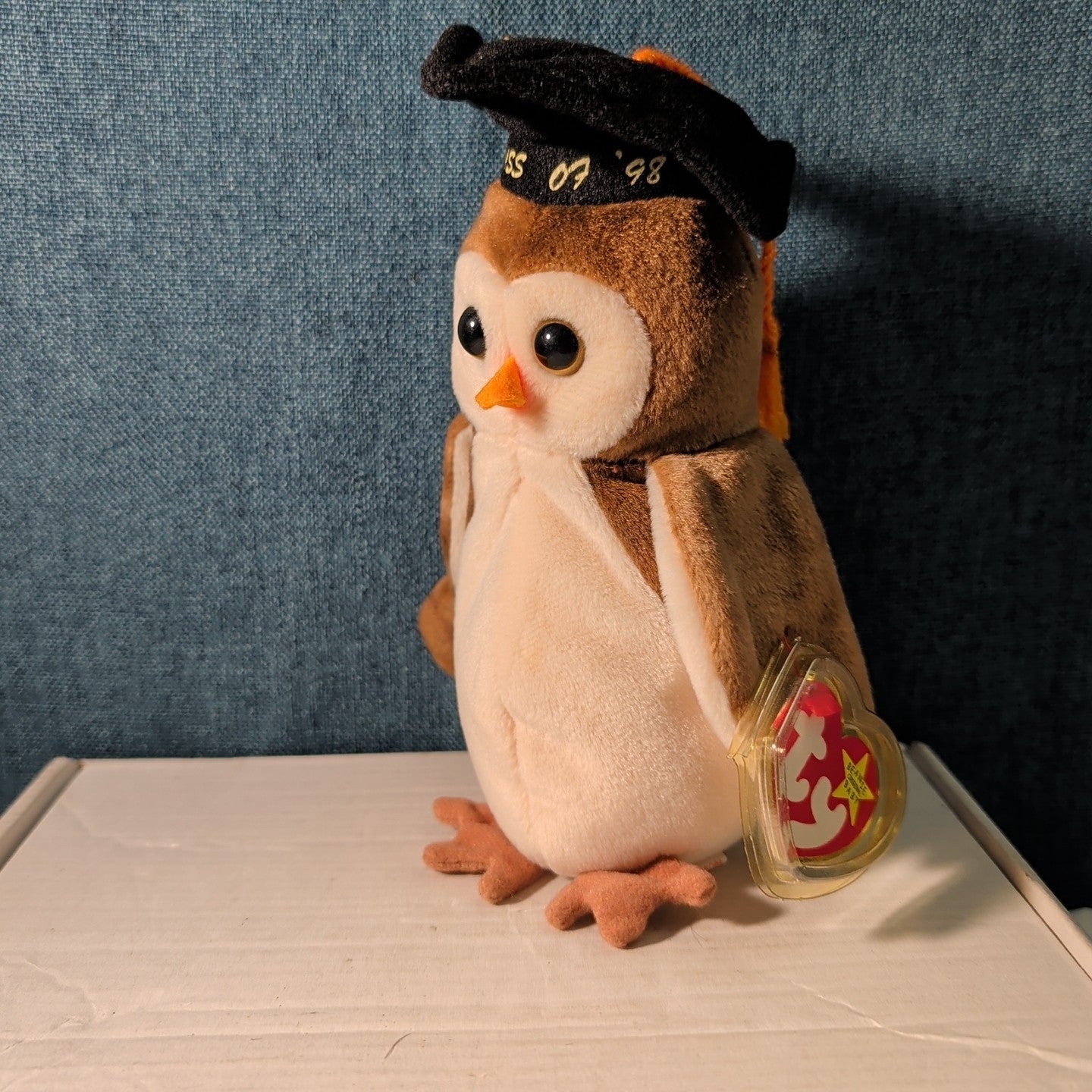 Wise TY Beanie Baby Owl Class of 1998 Graduation Gift MWMT with Tag Protector
