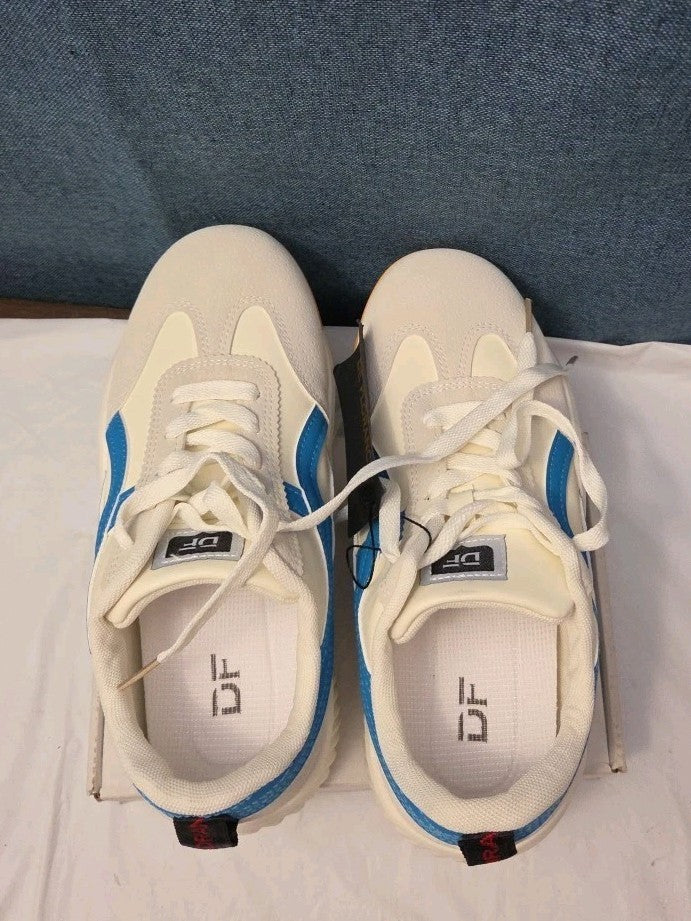 DeFlorance CLOUDEA 2.0 Orthopedic Sneakers | White Blue Women's Size 8 NEW