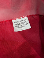 Red Chiffon Evening Shawl Wrap Capelet Bridal PreOwned 65x19