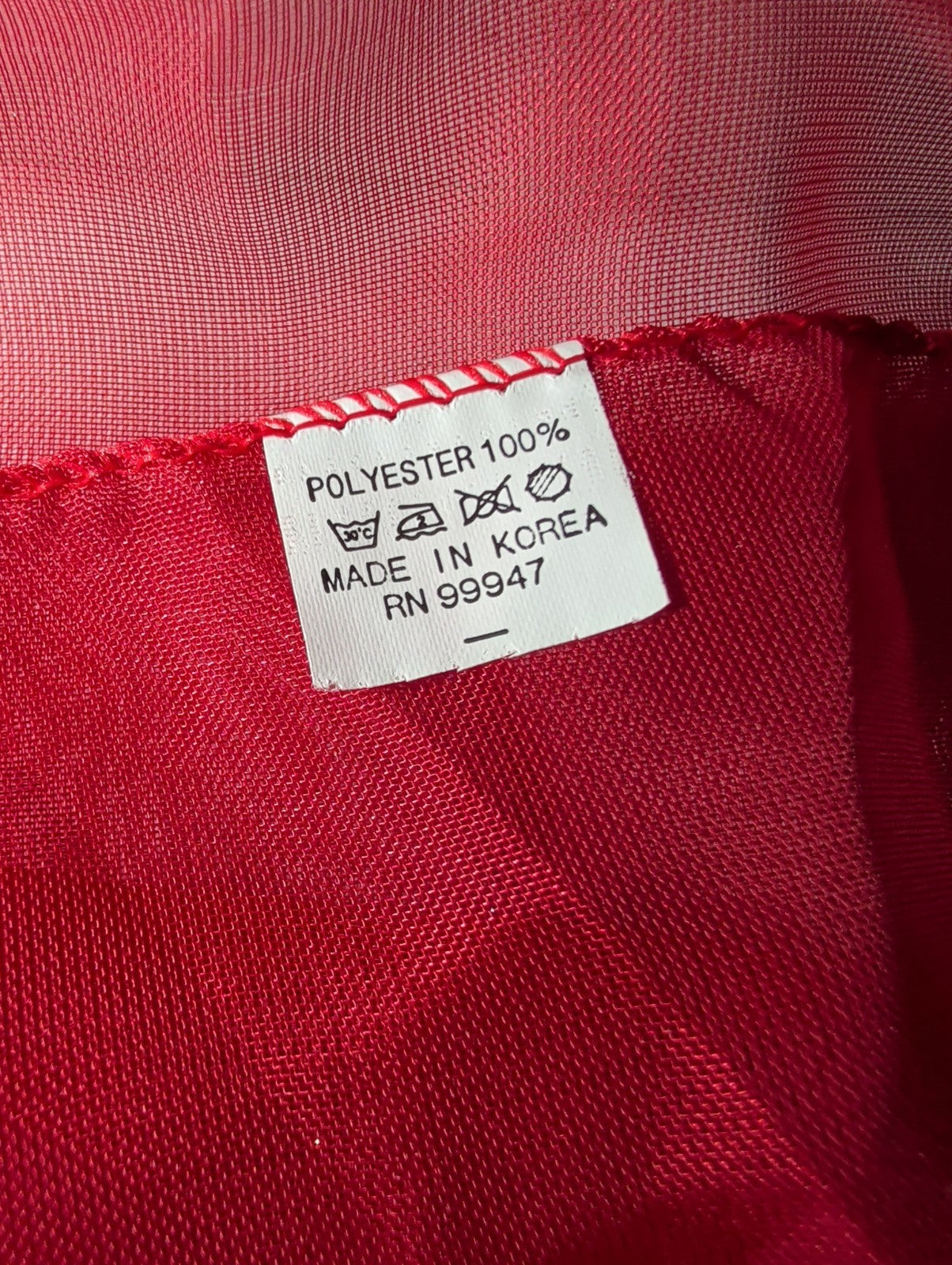Red Chiffon Evening Shawl Wrap Capelet Bridal PreOwned 65x19
