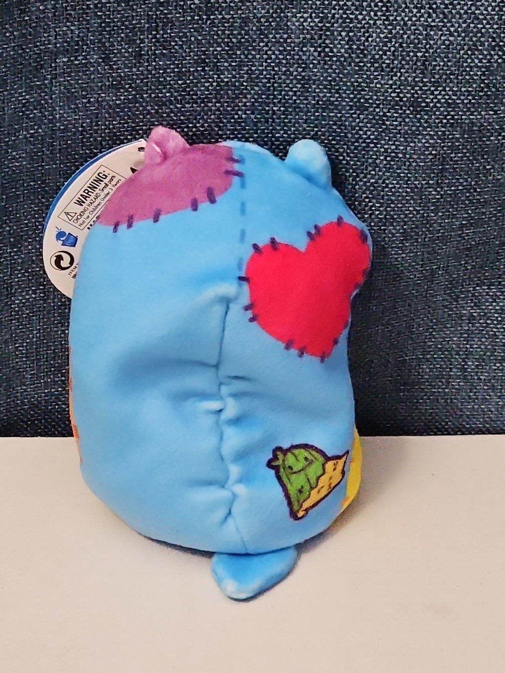 Cats vs Pickles Stitches #503 | Fuchsia Series Bean Plush | Blue Patchy Cat