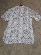 Apt 9 Snakeskin Kimono Cardigan Animal Print Top L/XL Gently Worn RN 73277
