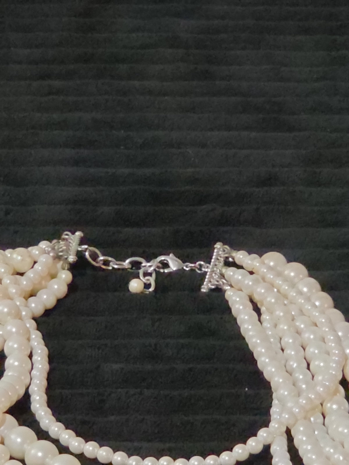 Multi Layered Faux Pearl Statement Necklace Coquette Vibe