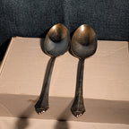 4 Pc ONEIDA Community ROYAL FLUTE Serving Set | Kenwood Meat Fork Spoons MCM