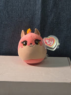 TY Roxie the Fox Squish-A-Boos Mini 3" Clip Plush MWMT with Tag Protector NEW