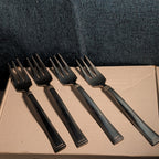 Set of 4 Hampton Silversmiths PORTFOLIO Glossy Salad Forks | 18/0 Stainless 208