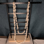 Hawaiian Woven Shell Lei Long Necklace Boho Beach