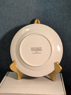 Home Essentials China Salad Plate White with Gold Rim Elegant Replacement