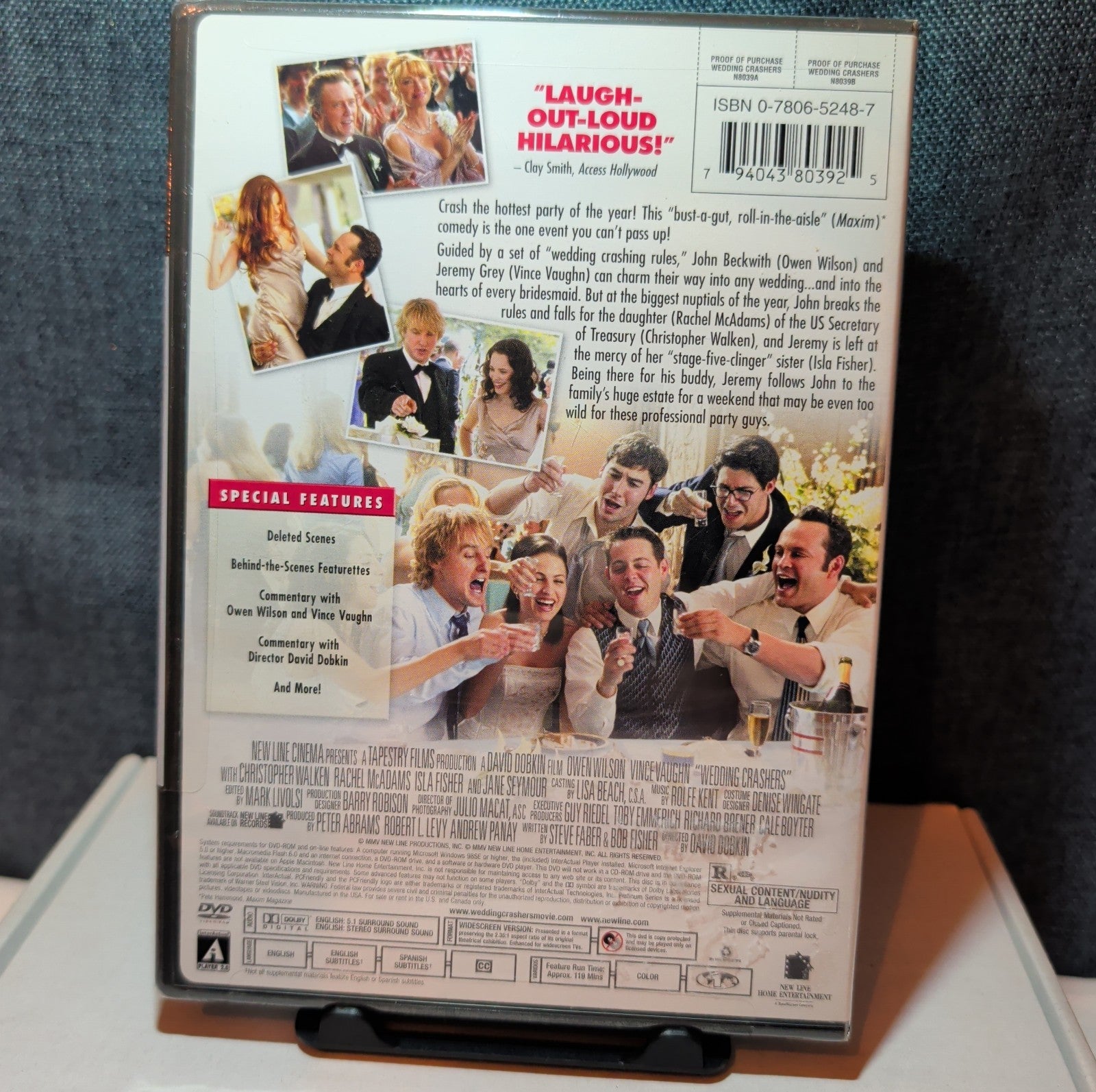 Wedding Crashers DVD 2005 Widescreen R Rated Platinum Series