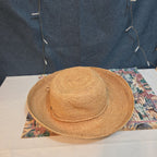 Scala 100% Raffia Wide Brim Sun Hat Natural Straw Summer Beach