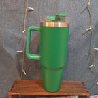 Holly Dolly Christmas 40oz Tumbler Green Stainless Travel Mug