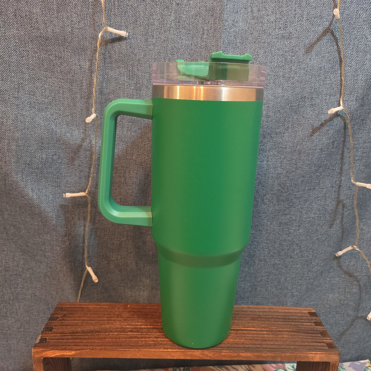 Holly Dolly Christmas 40oz Tumbler Green Stainless Travel Mug